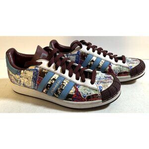 Adidas Philadelphia art tennis shoes 9.5 HalfShells Philly sneakers 058523 city